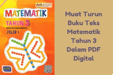 Buku Teks Matematik Tahun 3 (pdf dan digital) .